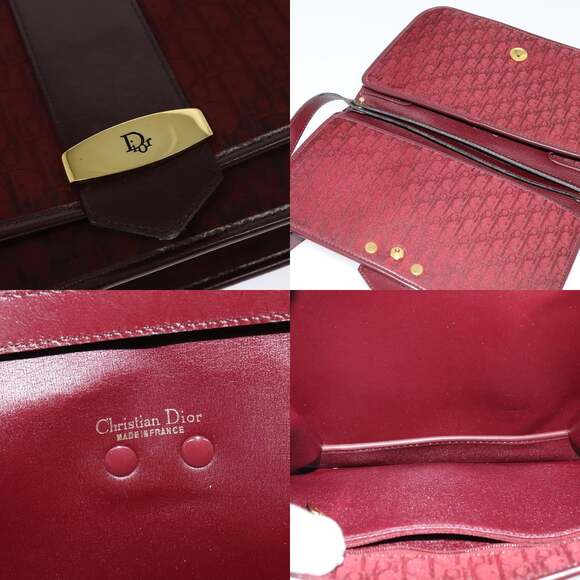 DIOR Trotter Canvas Shoulder Bag Red - Picture 11 of 12